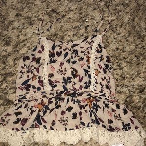 floral cropped tank